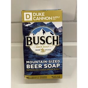 Duke Cannon Busch Beer Soap Sandalwood 10‎ oz Large Paraben Phthalate Free New